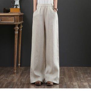 Women Cotton Linen Pants Casual